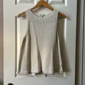 Madewell White Thick Knit Cotton Tank Top, M